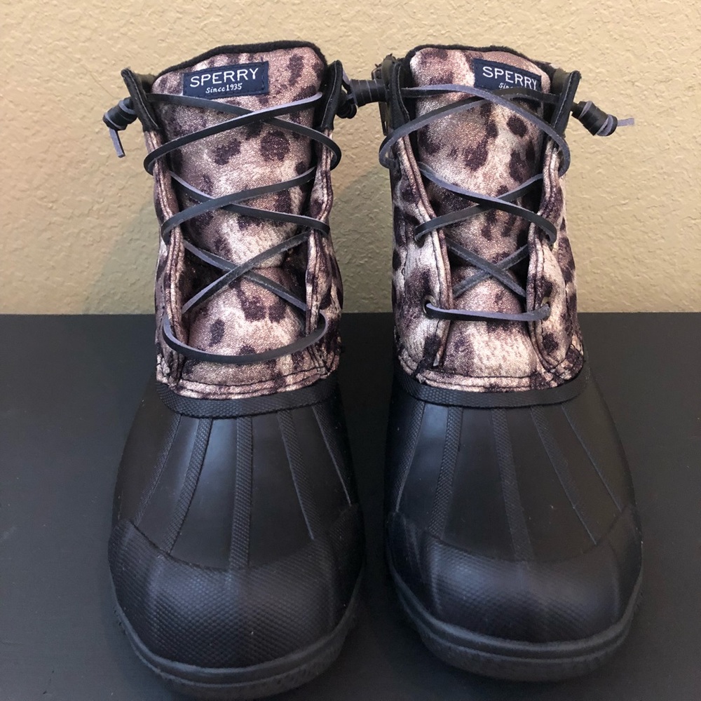 Sperry Duck Boots (Leopard print and Sparkly)